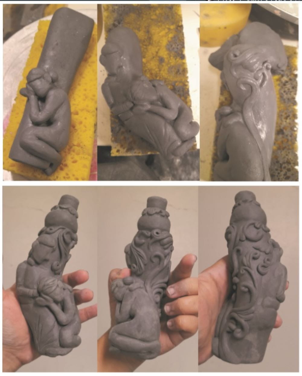 Ceramic hilt in progress