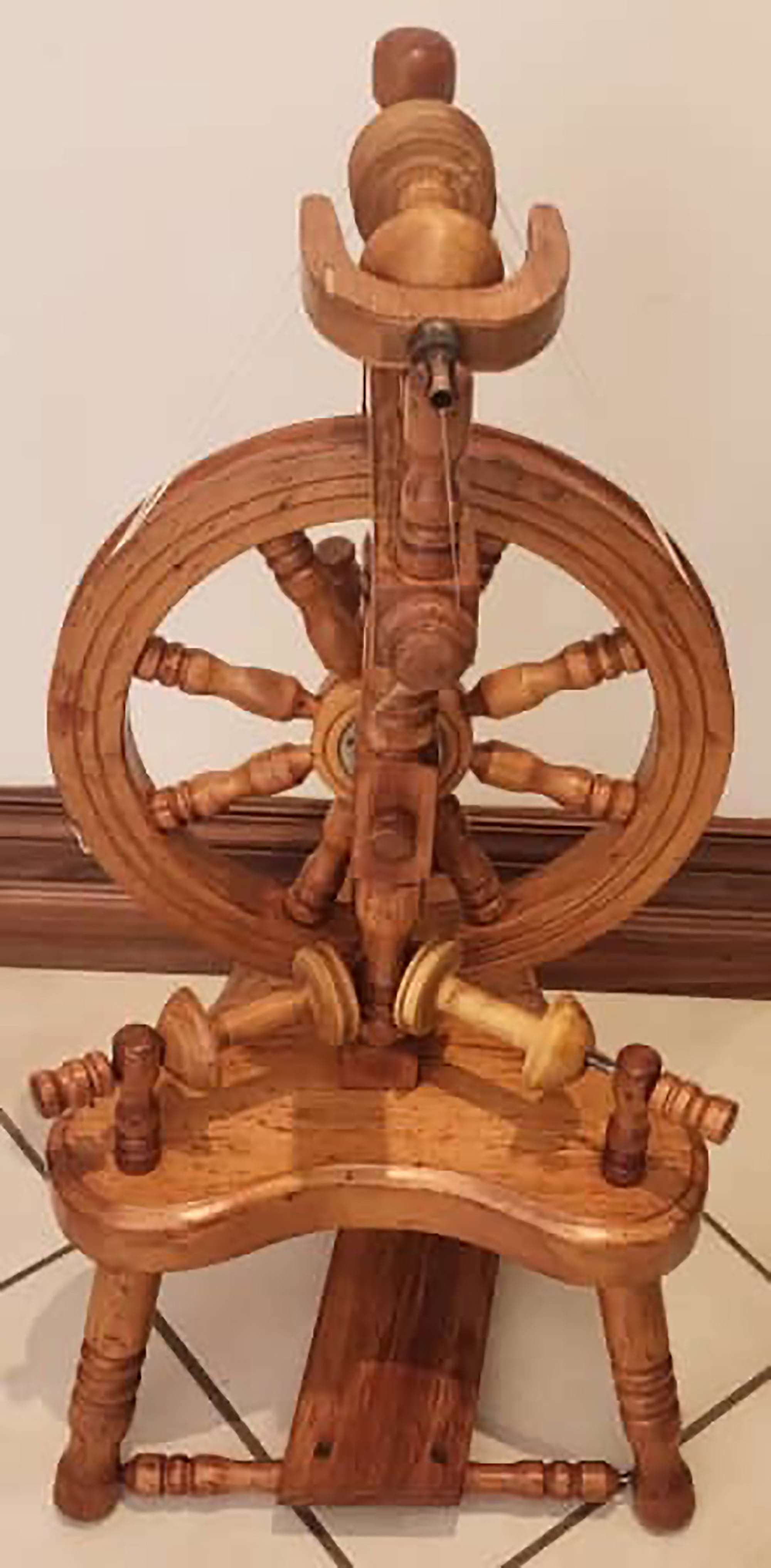 Photograph of the artist's spinning wheel.