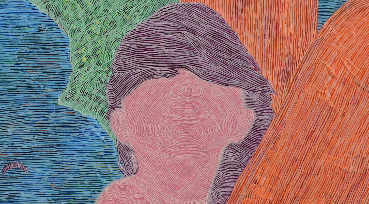 Close Up Detail Photograph of 'Self Portrait of Childhood'