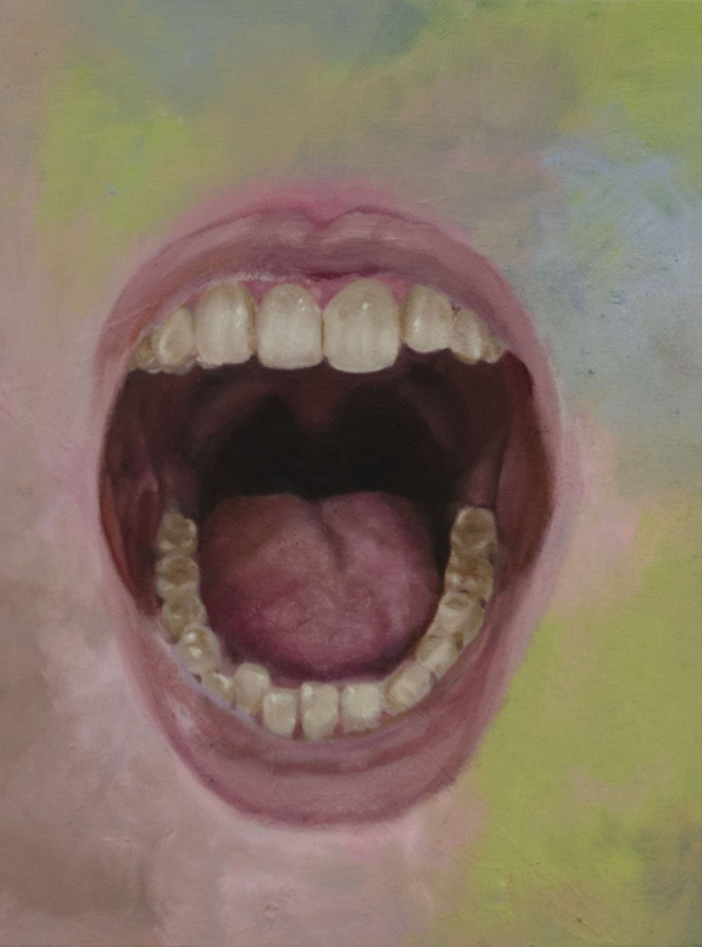 painting of a mouth open