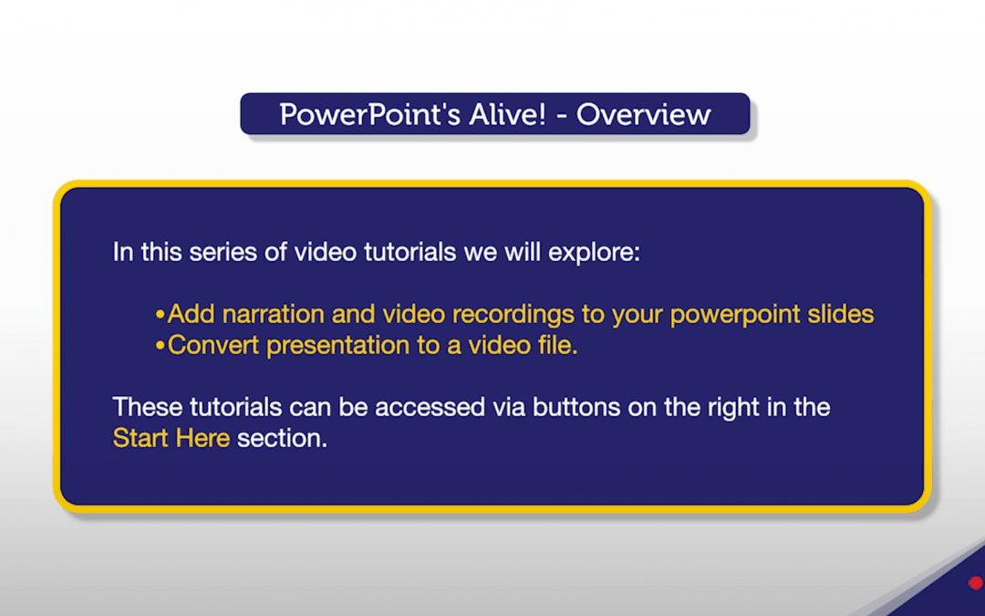Powerpoint: Narrating, recording and editing