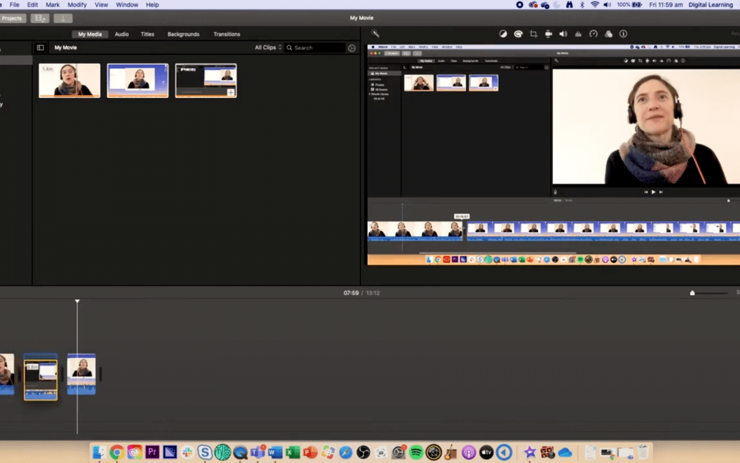 Editing using iMovie on a Mac