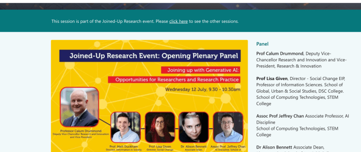 Joined Up research Panel